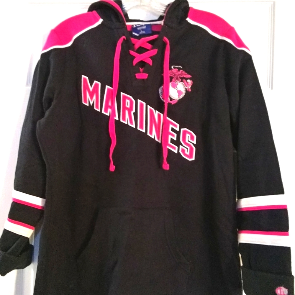 Vintage Hockey Style Hoodie USMC